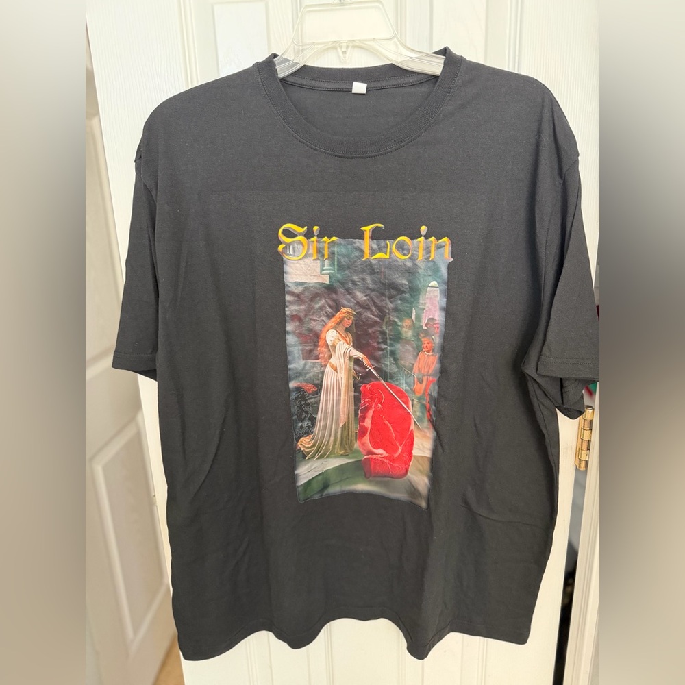 Black Graphic Tee “Sir Loin”